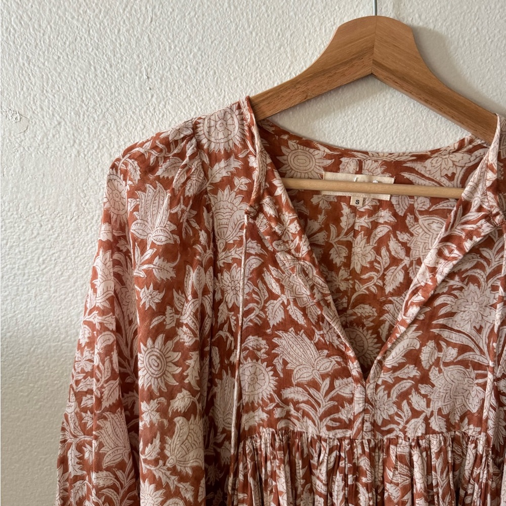 Daughters of India Kyra Midi Dress in Caramel - Picture 4 of 4